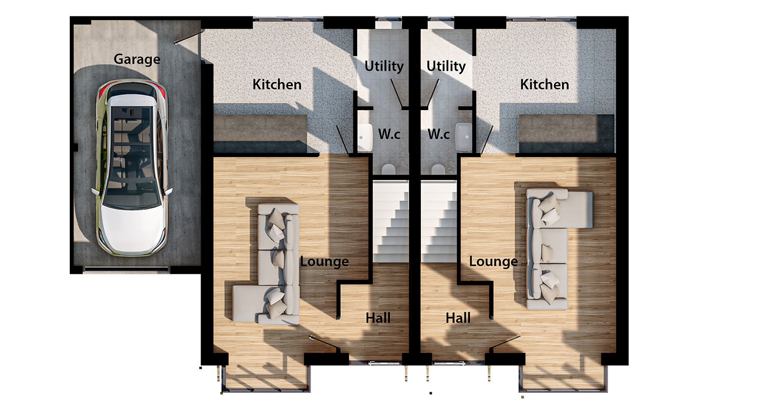 Plots 9 & 10 - Ground Floor Plan